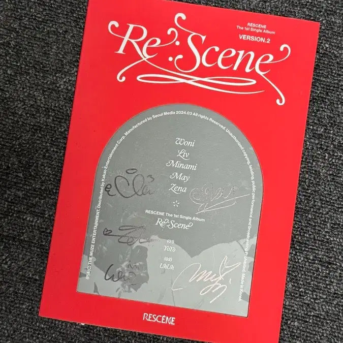 [BUNJANG] RESCENE 1st Single Album Version.2 Signed Album / RESCENE 1st Single Album VERSION.2 싸인 앨범