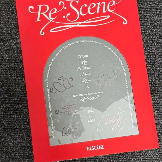 [BUNJANG] RESCENE 1st Single Album Version.2 Signed Album / RESCENE 1st Single Album VERSION.2 싸인 앨범