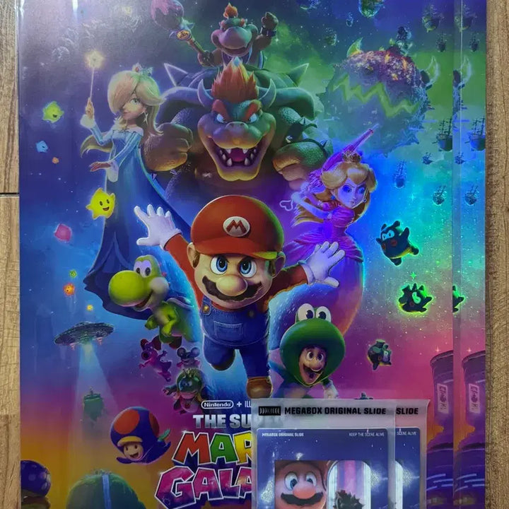 [BUNJANG] Super Mario Galaxy Dolby Poster + Original Slide / [최상품] 슈퍼 마리오 갤럭시 돌비 포스터+오리지널 슬라이드