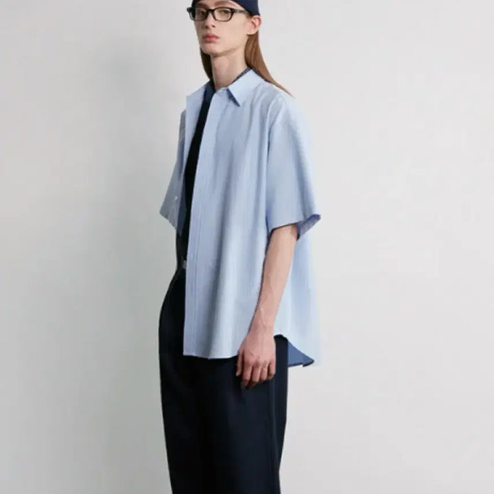 [BUNJANG] Rapper Store CV Big Over Oxford Short Sleeve Shirt / [새상품] 라퍼지스토어 시티브이 빅오버 옥스포드 반팔 셔츠 M