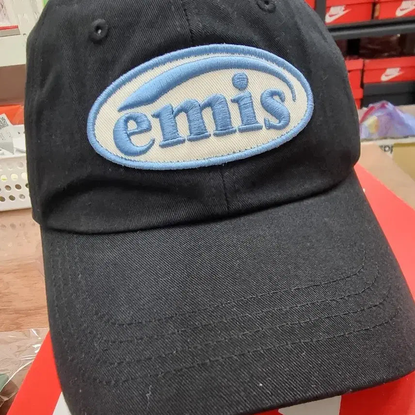 [BUNJANG] EMIS Circular Patch Ball Cap Black / 이미스 원형패치 볼캡 블랙 새상품