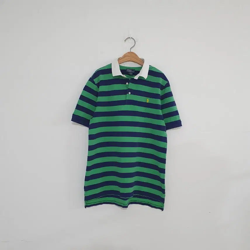 [BUNJANG] Polo Ralph Lauren Striped Short Sleeve Rugby Shirt / No.26050408 폴로 랄프로렌 스트라이프 반팔 카라티 럭비티