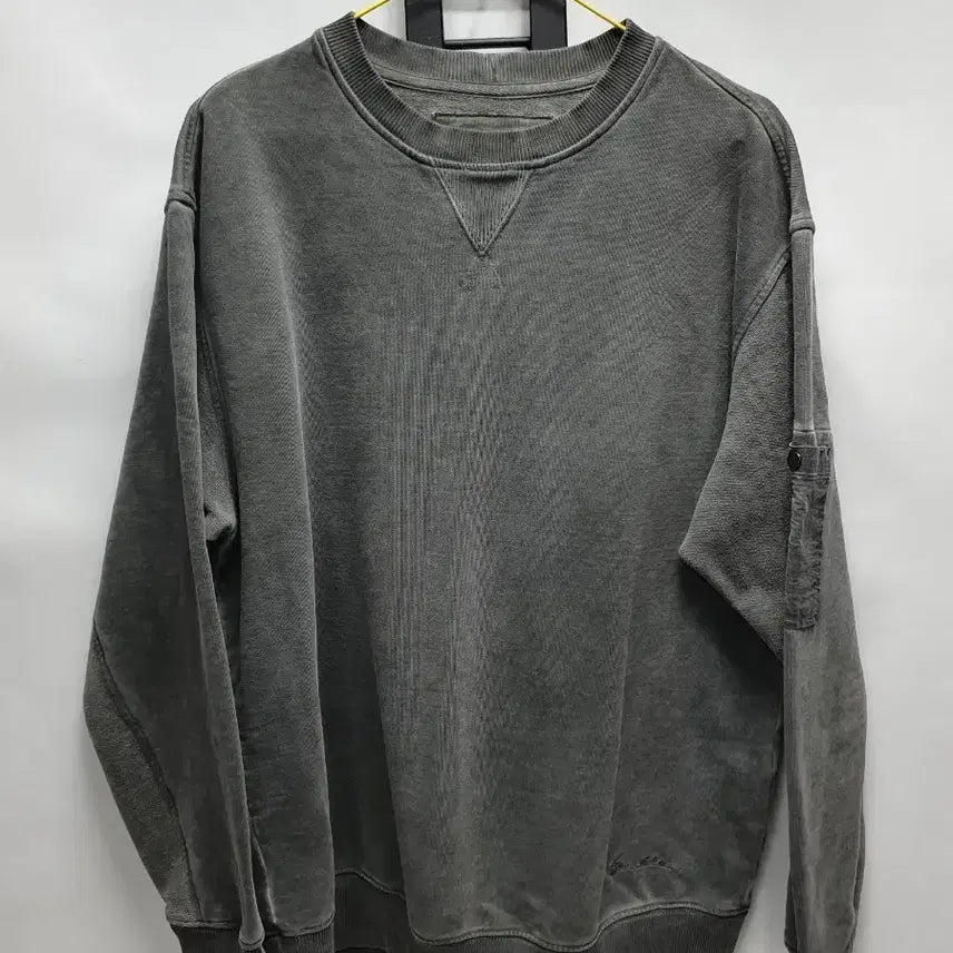 [BUNJANG] Garment Dyed Pigment Sweatshirt Grey / 시리즈 맨투맨 가먼트다잉 피그먼트 스웻셔츠 그레이 95