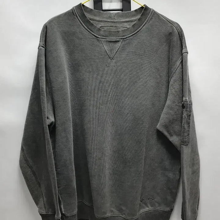 [BUNJANG] Garment Dyed Pigment Sweatshirt Grey / 시리즈 맨투맨 가먼트다잉 피그먼트 스웻셔츠 그레이 95