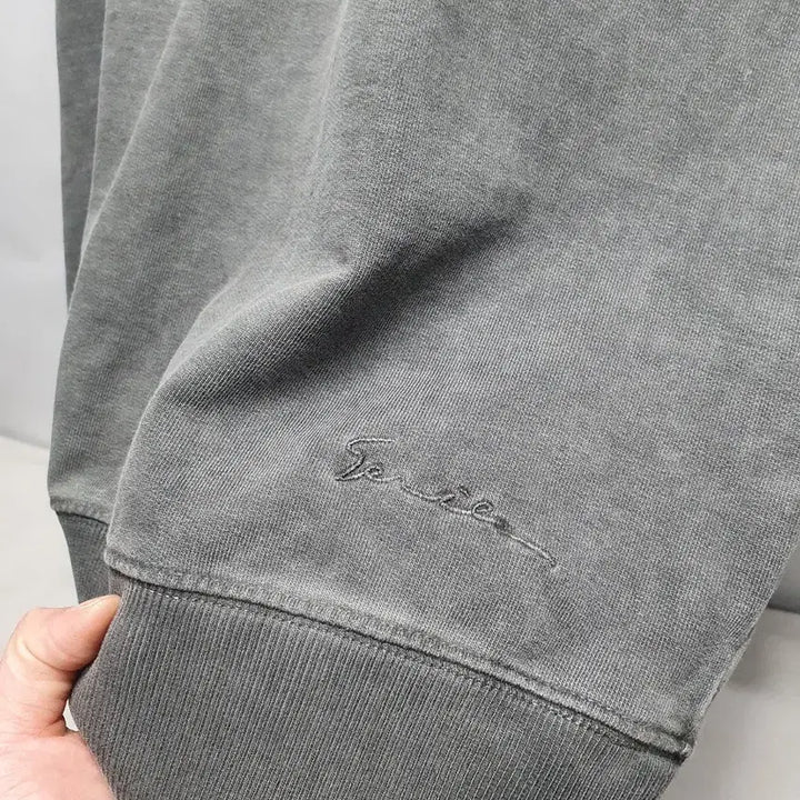 [BUNJANG] Garment Dyed Pigment Sweatshirt Grey / 시리즈 맨투맨 가먼트다잉 피그먼트 스웻셔츠 그레이 95