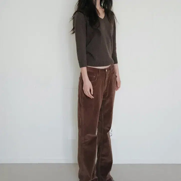 [BUNJANG] REPOS Alpaca V-Neck Knit Brown / [REPOS] 리포스 ALPACA V-NECK KNIT BROWN