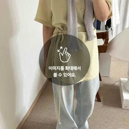 [BUNJANG] Lap Blouse Khaki / 랩블라우스 연카키