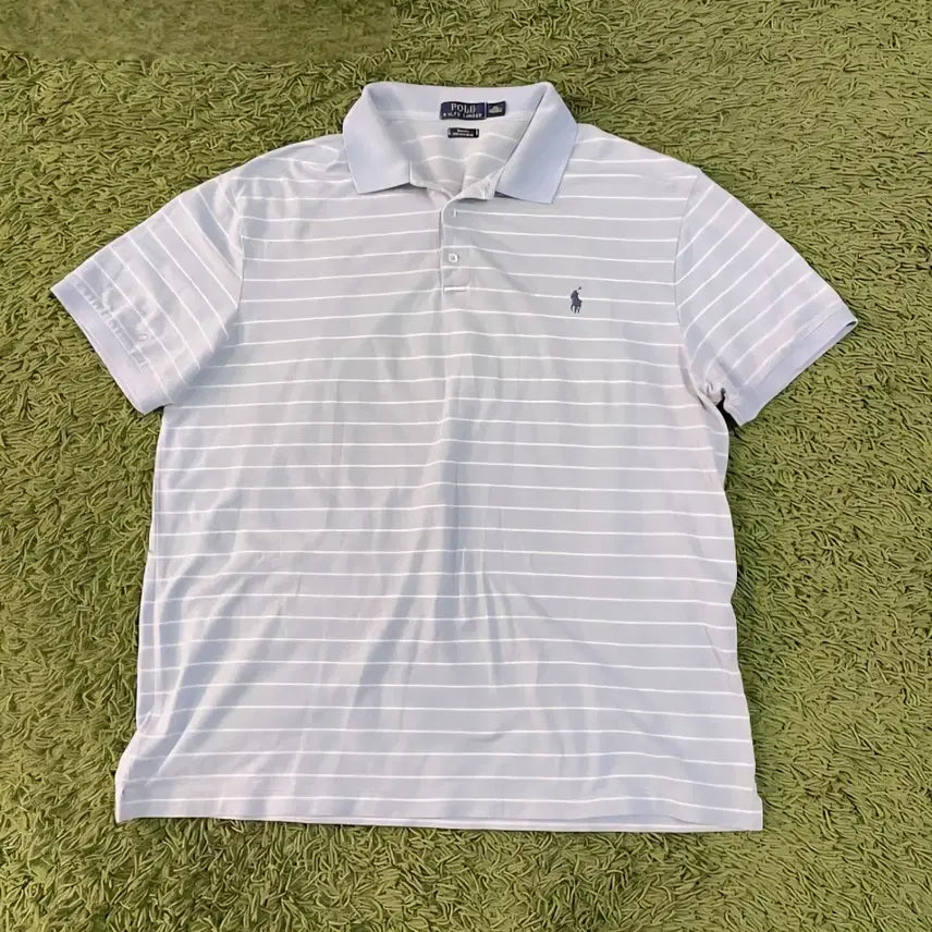 [BUNJANG] Polo Ralph Lauren Striped Short Sleeve Polo Shirt 2XL / (2XL) 폴로 랄프로렌 스트라이프 반팔 카라티
