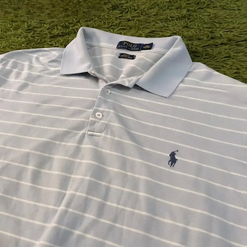 [BUNJANG] Polo Ralph Lauren Striped Short Sleeve Polo Shirt 2XL / (2XL) 폴로 랄프로렌 스트라이프 반팔 카라티