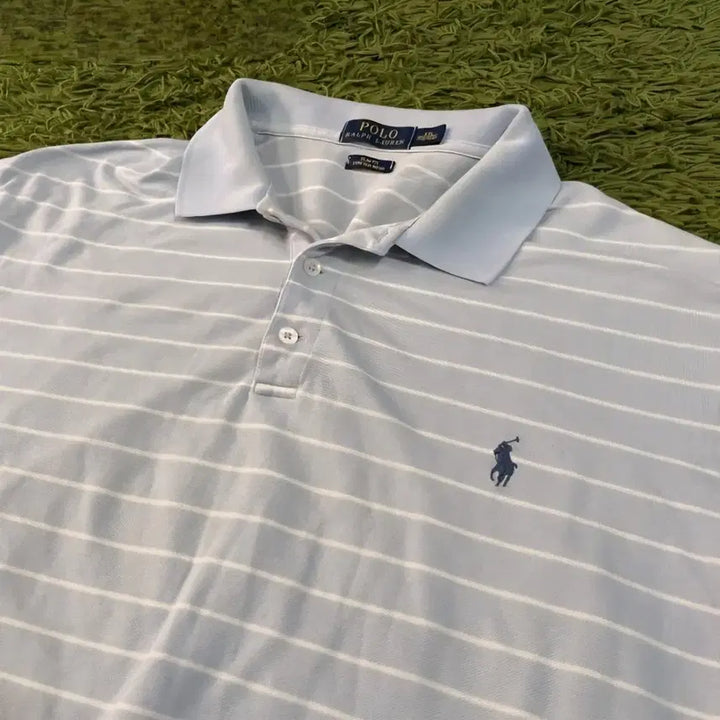 [BUNJANG] Polo Ralph Lauren Striped Short Sleeve Polo Shirt 2XL / (2XL) 폴로 랄프로렌 스트라이프 반팔 카라티