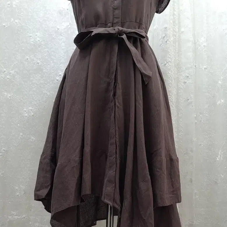 [BUNJANG] DKNY Linen Asymmetrical Midi Dress / DKNY  린넨원피스 free
