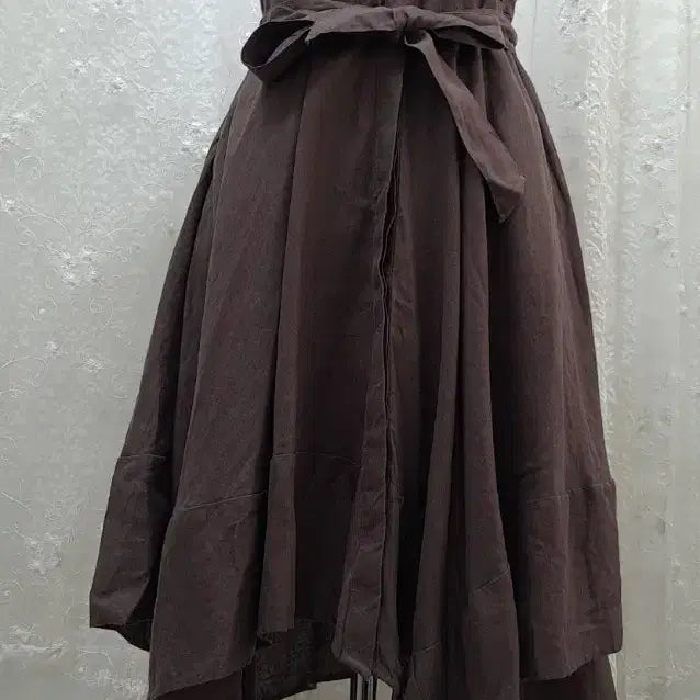[BUNJANG] DKNY Linen Asymmetrical Midi Dress / DKNY  린넨원피스 free