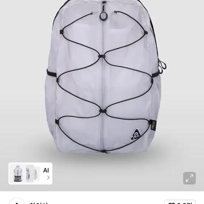 [BUNJANG] Haisan Packable Daypack Backpack White / 하이산 패커블 데이팩 화이트 백팩