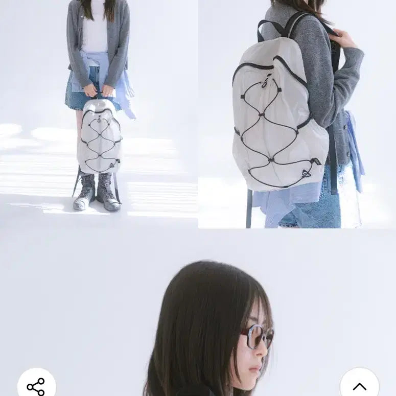 [BUNJANG] Haisan Packable Daypack Backpack White / 하이산 패커블 데이팩 화이트 백팩