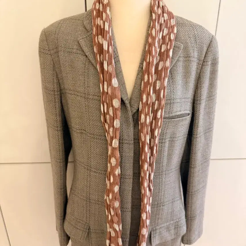 [BUNJANG] Linen Scarf Set / 린넨 스카프 두장 일괄(자켓 제외)