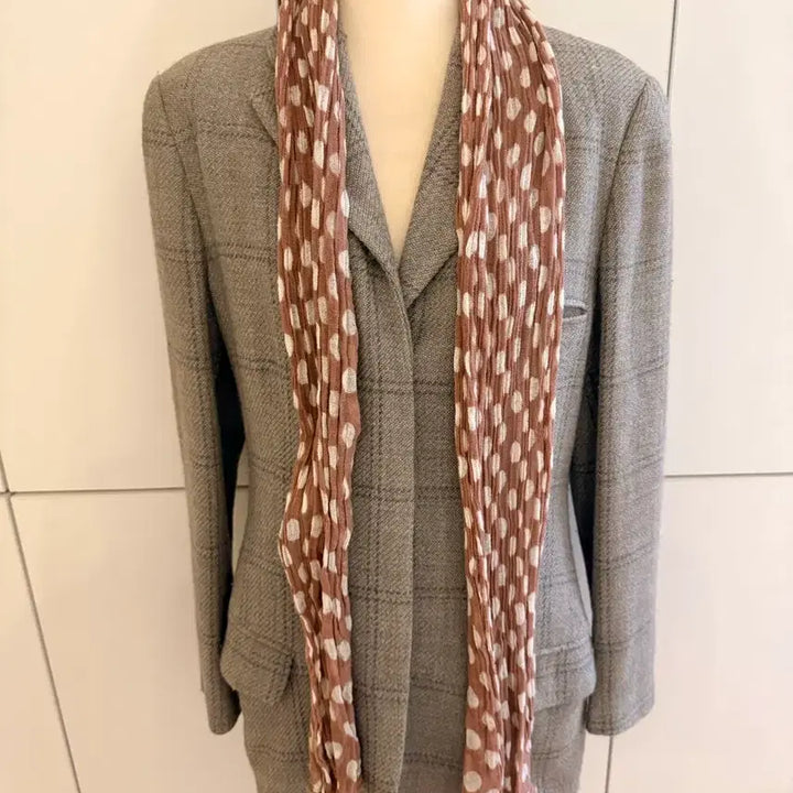 [BUNJANG] Linen Scarf Set / 린넨 스카프 두장 일괄(자켓 제외)