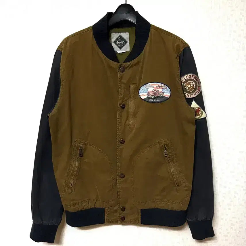 [BUNJANG] Jeep Varsity Stadium Jacket / [L,100]지프 바시티 스타디움 자켓 블루종 jeep