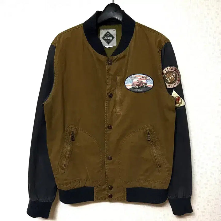 [BUNJANG] Jeep Varsity Stadium Jacket / [L,100]지프 바시티 스타디움 자켓 블루종 jeep