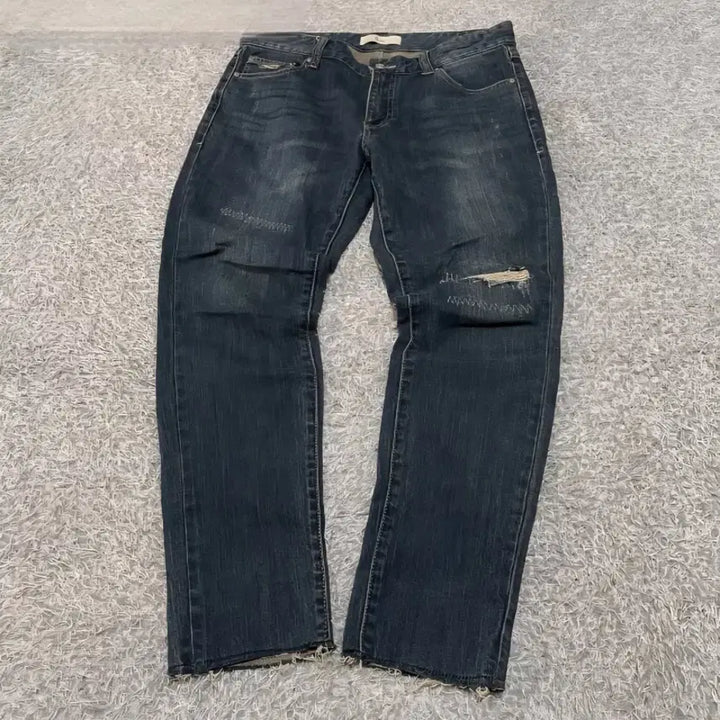 [BUNJANG] PLAC 36-Inch Vintage Wash Damaged Jeans / (36인치) PLAC 플랙 데미지 워싱 청바지
