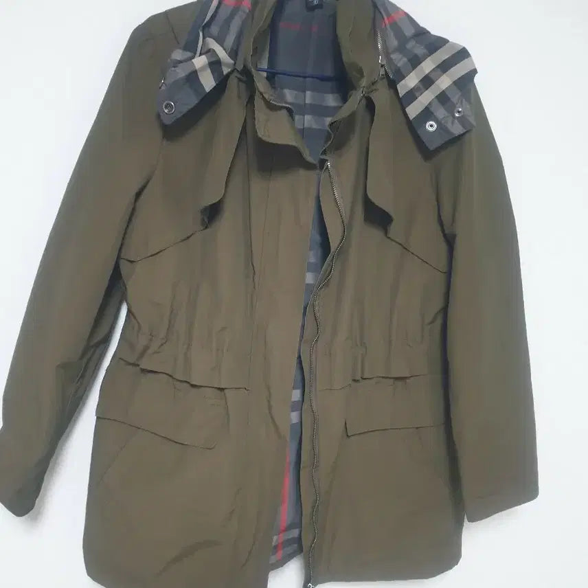 [BUNJANG] Check Pattern Lined Hooded Jacket / 자켓