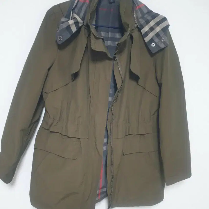 [BUNJANG] Check Pattern Lined Hooded Jacket / 자켓