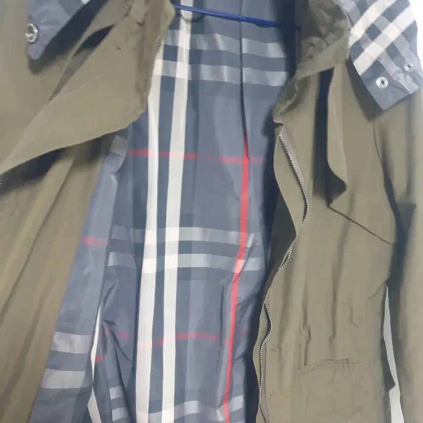 [BUNJANG] Check Pattern Lined Hooded Jacket / 자켓