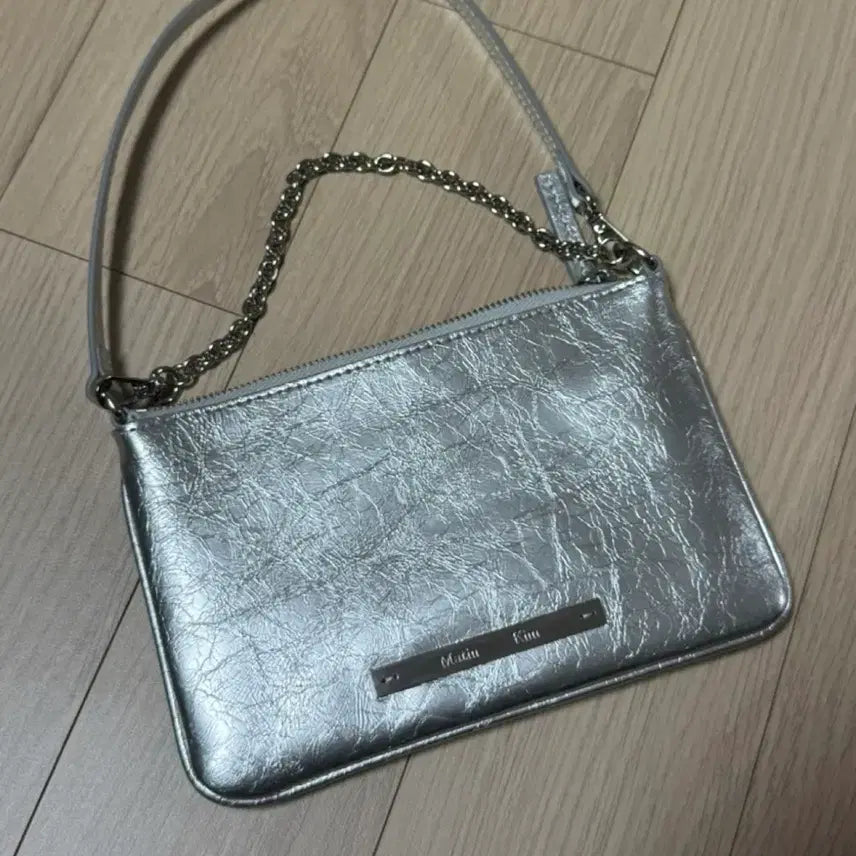 [BUNJANG] Matinkim Silver Chain Shoulder Bag / 마뗑킴 실버 체인 숄더백