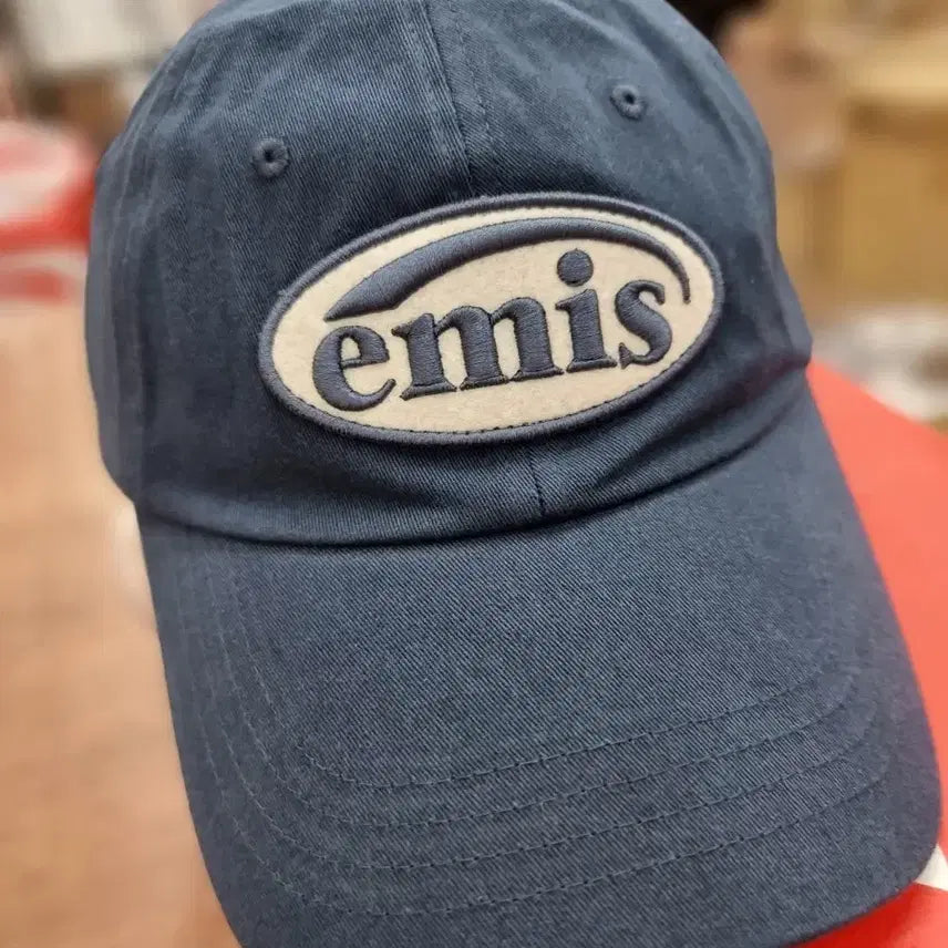 [BUNJANG] Emis Round Patch Ball Cap Navy / 이미스 원형패치 볼캡 네이비 새상품