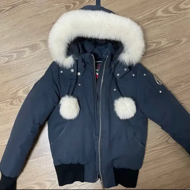 [BUNJANG] Moose Knuckles Bomber Jacket Navy Matte Silver XS / 무스너클 봄버 네이비 무광실버 xs