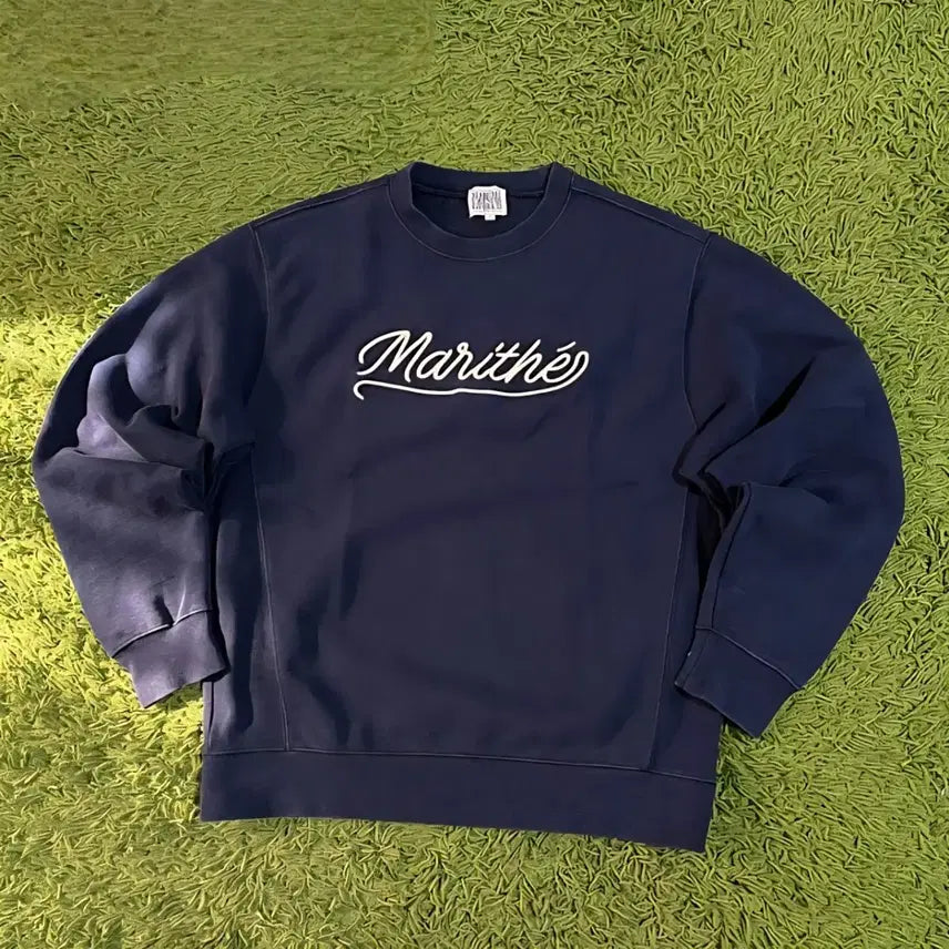 [BUNJANG] Marithe Francois Girbaud Navy Sweatshirt Long Sleeve T-Shirt / (S) 마리떼 프랑소와 저버 네이비 맨투맨 긴팔티