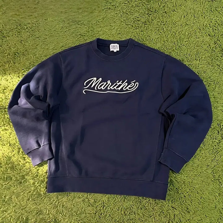 [BUNJANG] Marithe Francois Girbaud Navy Sweatshirt Long Sleeve T-Shirt / (S) 마리떼 프랑소와 저버 네이비 맨투맨 긴팔티