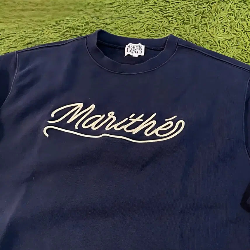 [BUNJANG] Marithe Francois Girbaud Navy Sweatshirt Long Sleeve T-Shirt / (S) 마리떼 프랑소와 저버 네이비 맨투맨 긴팔티