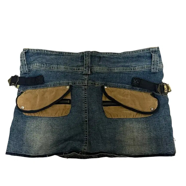 [BUNJANG] Vintage Cargo Low-Rise Mini Skirt / 빈티지 카고 로우라이즈 미니스커트