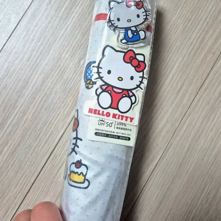 [BUNJANG] Hello Kitty Umbrella White Red Check / 장마대비 헬로키티 우산 화이트 레드 체크