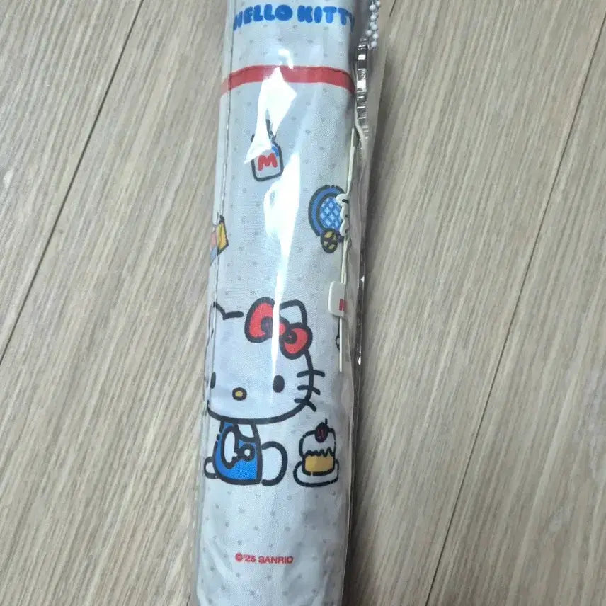 [BUNJANG] Hello Kitty Umbrella White Red Check / 장마대비 헬로키티 우산 화이트 레드 체크
