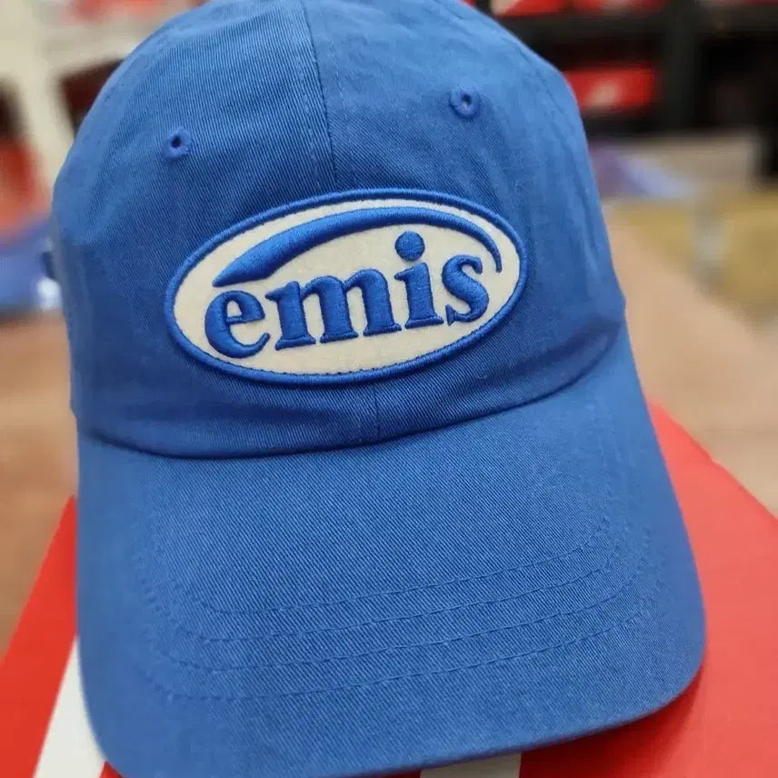 [BUNJANG] Emis Round Patch Ball Cap Blue / 이미스 원형패치 볼캡 블루 새상품