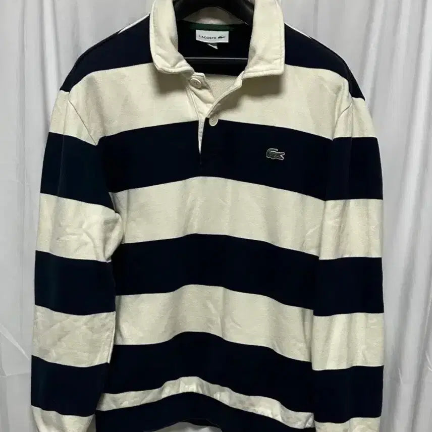 [BUNJANG] Lacoste Striped Rugby T-Shirt L / no.118 라코스테 스트라이프 럭비티셔츠 L