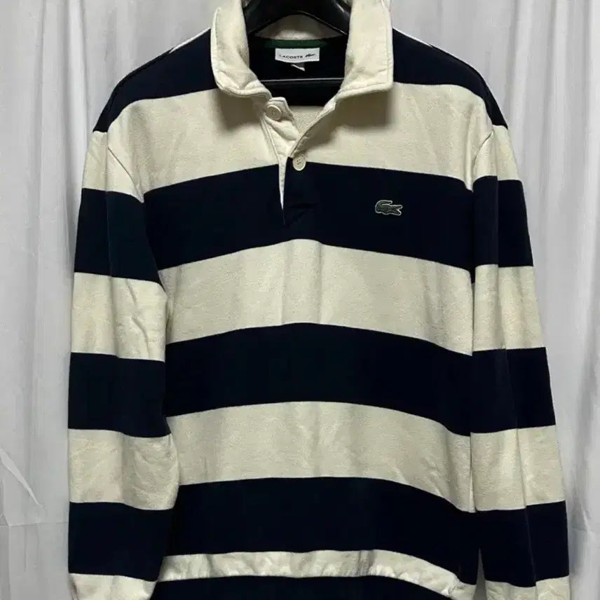 [BUNJANG] Lacoste Striped Rugby T-Shirt L / no.118 라코스테 스트라이프 럭비티셔츠 L