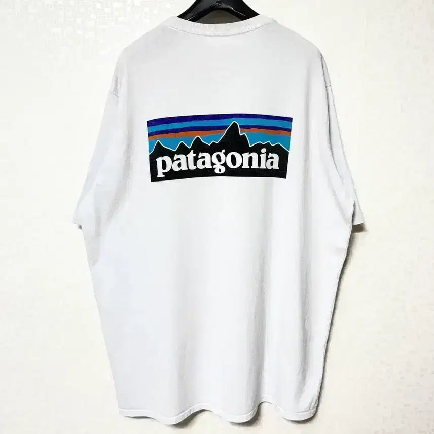[BUNJANG] Patagonia Big Logo T-Shirt Oversized Light Grey XL / [XL,105]파타고니아 빅로고 반팔티 오버핏 라이트그레이
