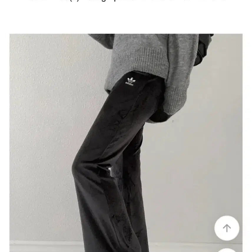 [BUNJANG] Adidas Velvet Flare Pants Black L / 아디다스 벨벳 플레어 팬츠 블랙 L
