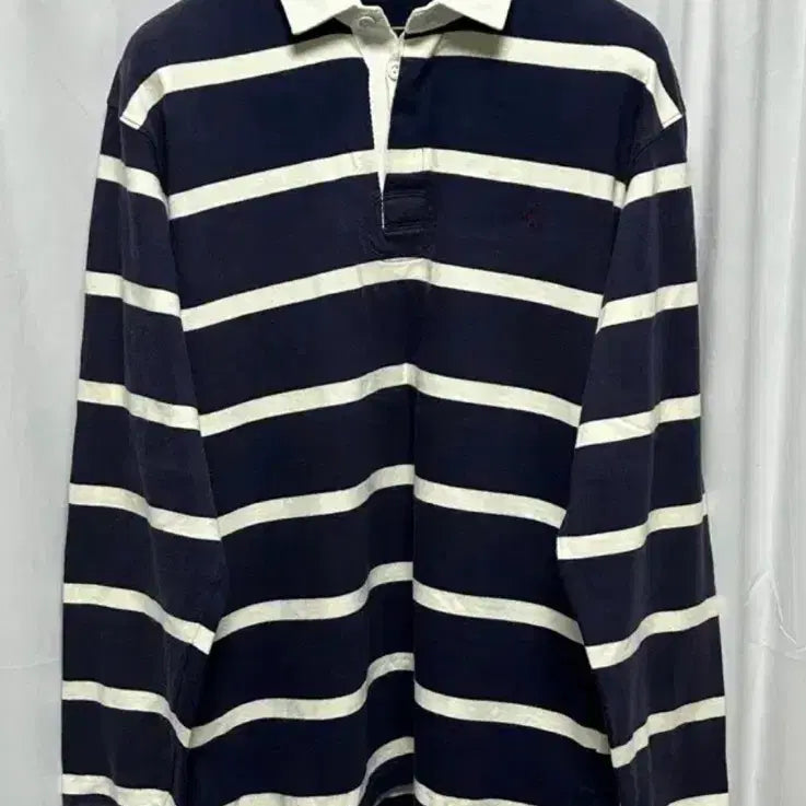 [BUNJANG] Polo Ralph Lauren Navy Stripe Rugby Shirt / no.79 폴로 랄프로렌 네이비스트라이프 럭비티