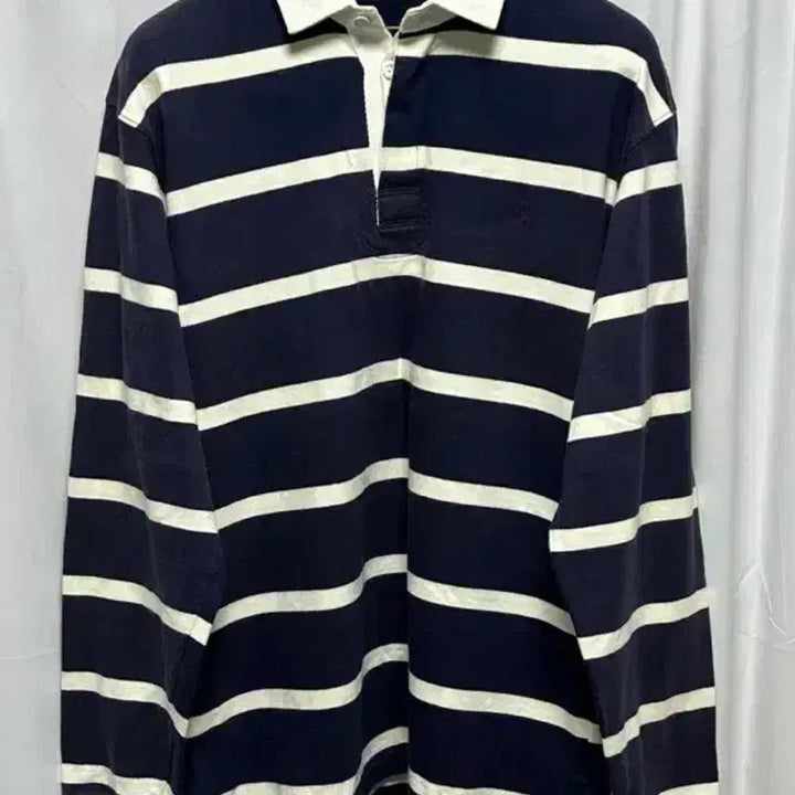 [BUNJANG] Polo Ralph Lauren Navy Stripe Rugby Shirt / no.79 폴로 랄프로렌 네이비스트라이프 럭비티