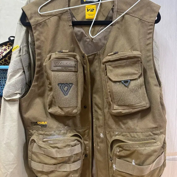 [BUNJANG] Boldist Workwear Vest - Desert Color with Multiple Pockets / 볼디스트 작업복 조끼 베스트