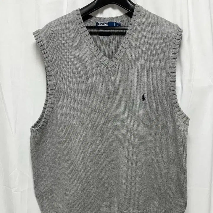 [BUNJANG] Polo Ralph Lauren Light Grey Knit Vest XL / no.131 폴로 랄프로렌 라이트그레이니트조끼 xl 상태s급