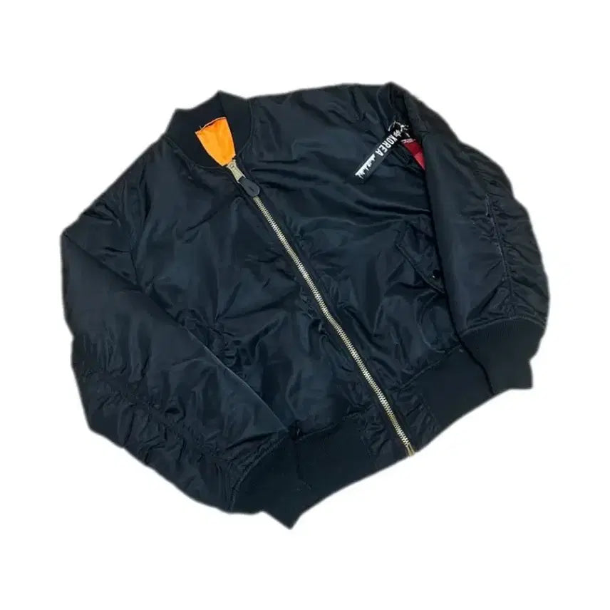 [BUNJANG] Alpha Industries MA-1 Black Reversible Orange Jacket / 알파인더스트리 ma-1 블랙 리버시브 오렌지 자켓