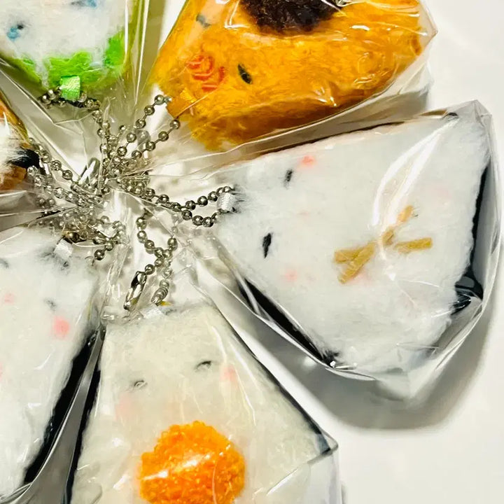 [BUNJANG] Onigiri Hamster Plush Keychain / 정품 새상품) 오니기리햄 인형 김밥 키링