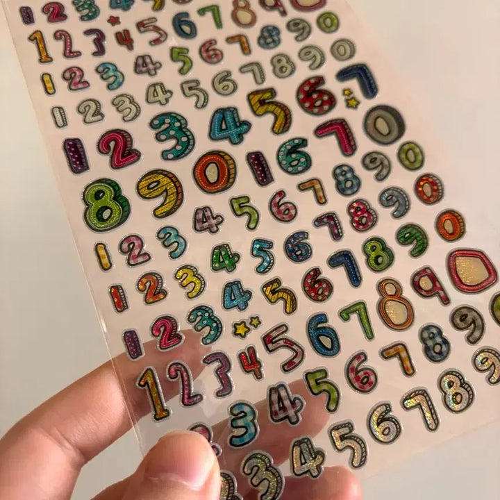 [BUNJANG] Vintage Water Drop Number Stickers / 고전문구 물방울 숫자 스티커