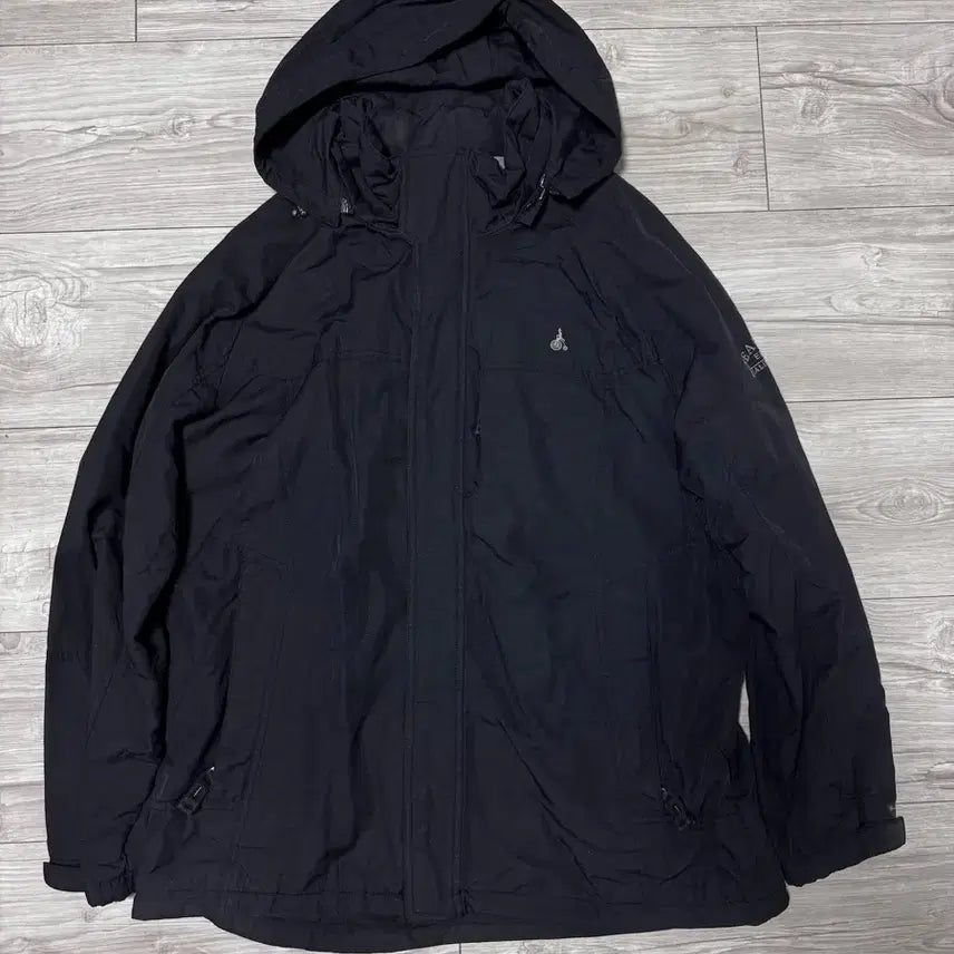 [BUNJANG] Beanpole Black Hooded Windbreaker Jacket Size 110 / 빈폴 블랙 후드 바람막이 자켓 사이즈 110
