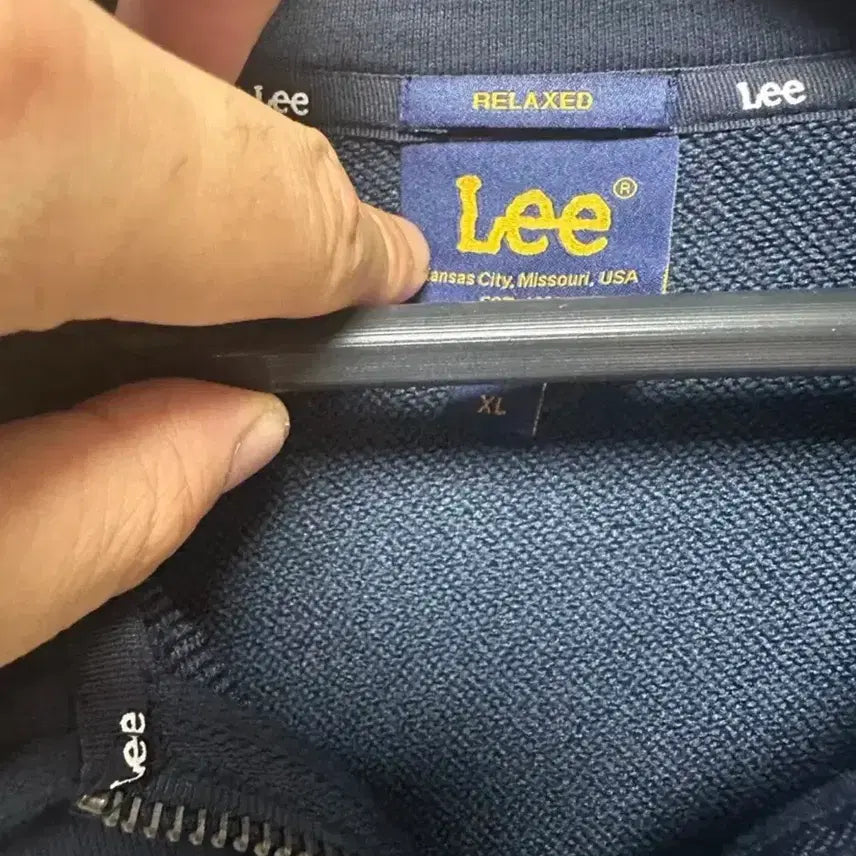 [BUNJANG] Lee Half-Zip Sweatshirt Navy XL / no.53 Lee 하프집업 네이비 xl