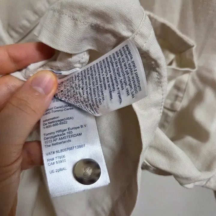 [BUNJANG] Tommy Hilfiger Ivory Pocket Short Sleeve Shirt / 타미힐피거 포켓 반팔 셔츠 아이보리